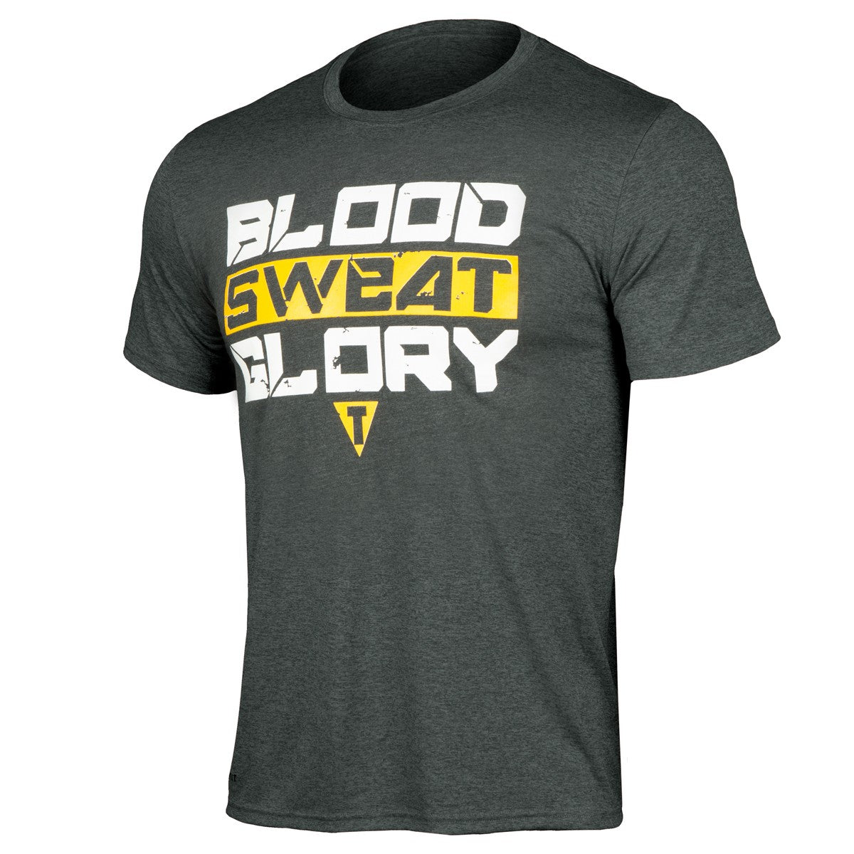 Imagen de catálogo: Playera Title Blood Sweat Glory · Gris